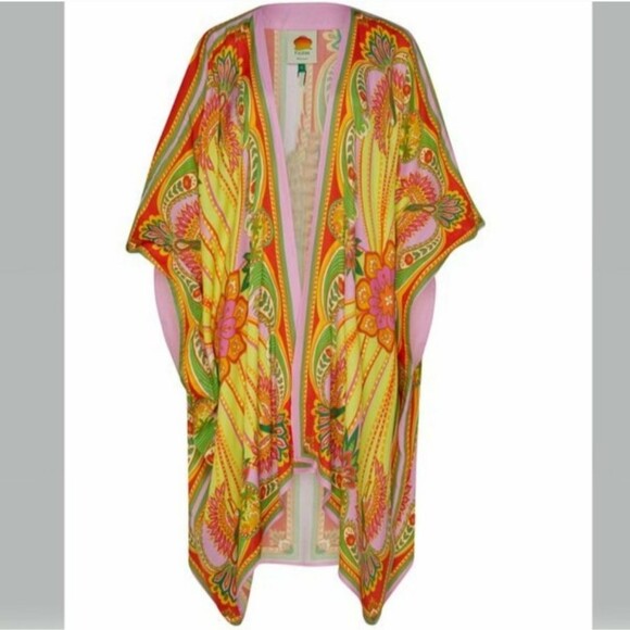 Farm Rio Beach Toucans Scarf Kimono Beach Cover Multi Size Small Eco-Friendly - Picture 6 of 16
